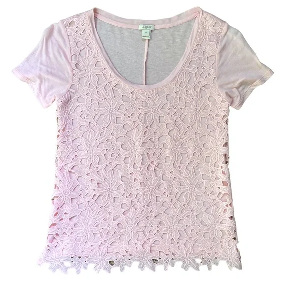 J.Crew Factory Lace Front Top - Picture 2 of 7